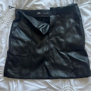 Zara leather skirt